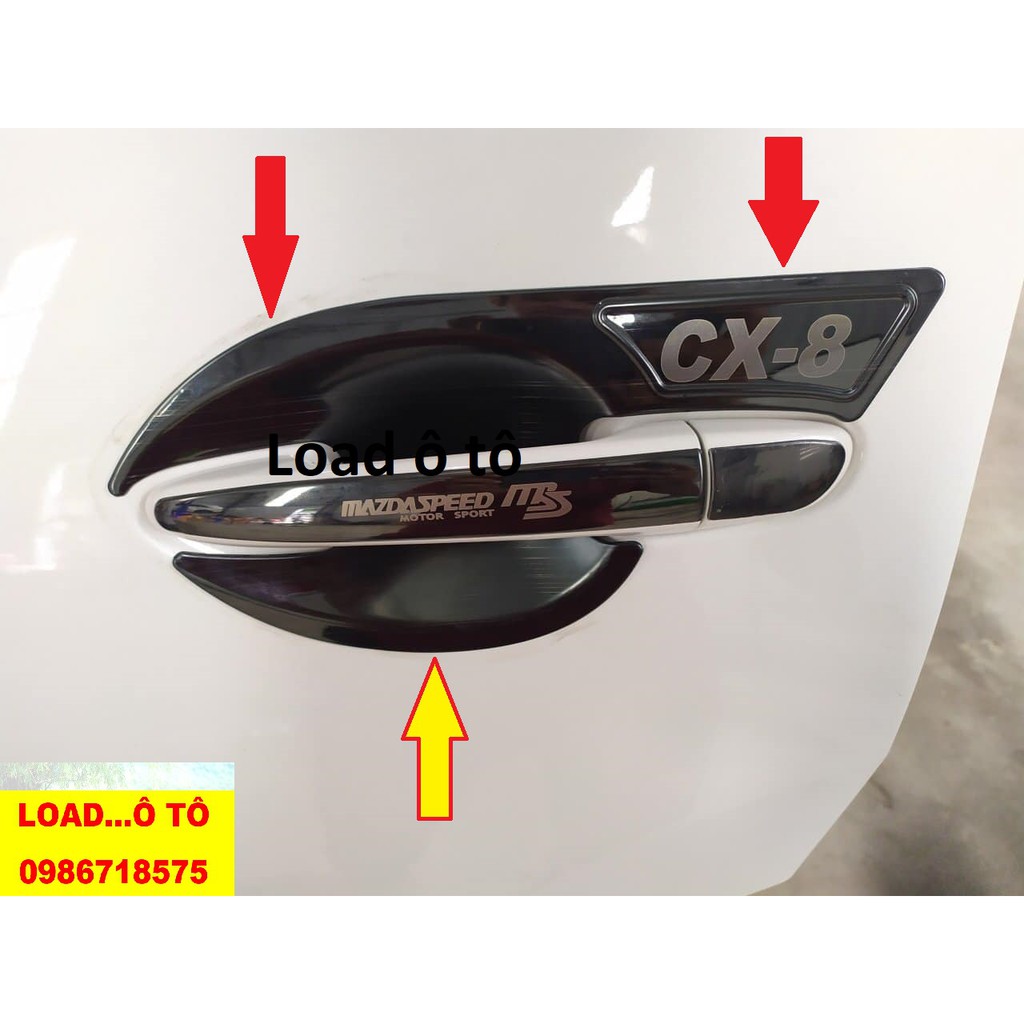 Ốp Tay Nắm, Hõm Cửa Titan Xe Mazda CX8 2022-2019 Mẫu Titan Cao Cấp Nhất Thị Trường