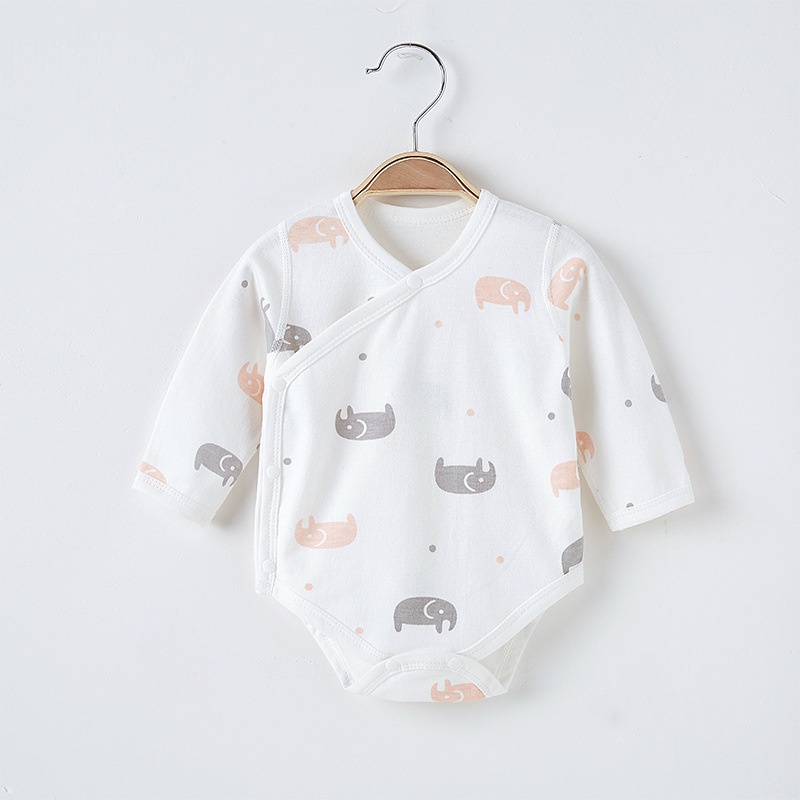 Baby Fart Clothes Spring, Autumn and Winter Cotton One-piece Clothes Newborn Baby Monk Clothes Triangle Romper Climbing Clothes