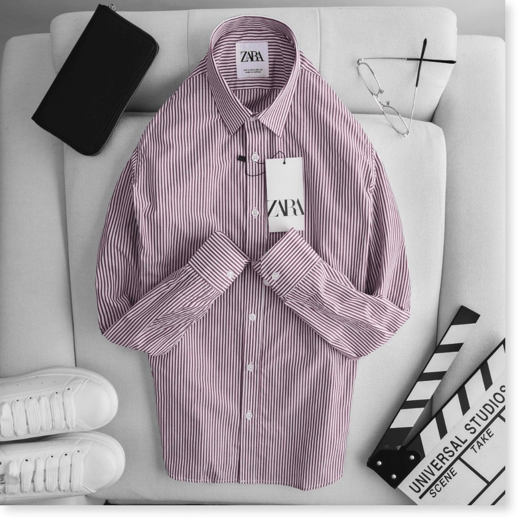 Áo Sơ Mi Nam Kẻ Sọc Phong Cách Hàn Quốc Lịch Lãm  HP