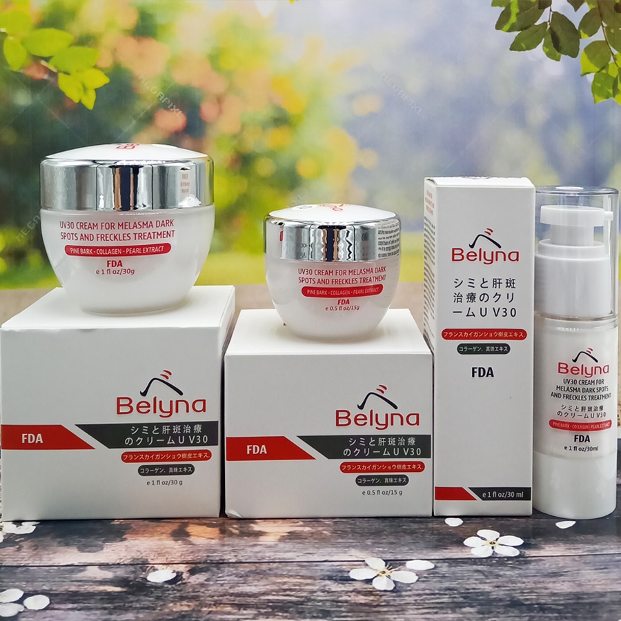 KEM NÁM, SẠM TÀN NHANG UV 30 (15GR -30GR -30ML) BELYNA