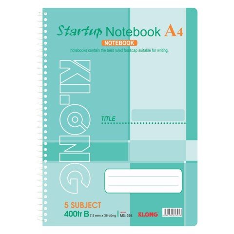 Sổ lò xo đơn A4 Klong 400 trang Ms394