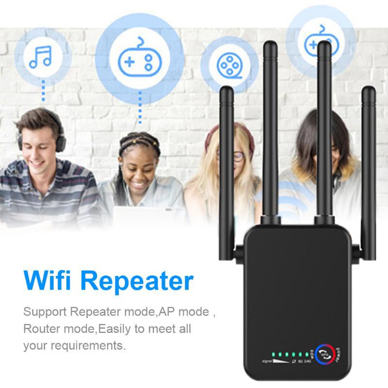 Long Distance Wifi Repeater Wifi Signal Amplifier Booster 1200mbps Gigabit Router Wifi Extender Wireless Repeater Wifi Booster