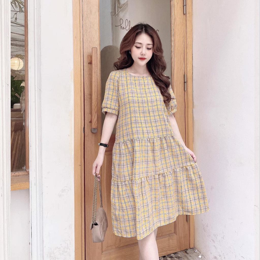 Đầm bầu ngắn tay kẻ thô thời trang thiết kế MSP103 Mom and Baby