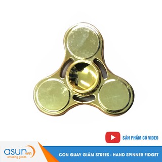 Con Quay Giảm Stress 3 Cánh Kim Loại Hand Spinner Vàng - Fidget Spinner