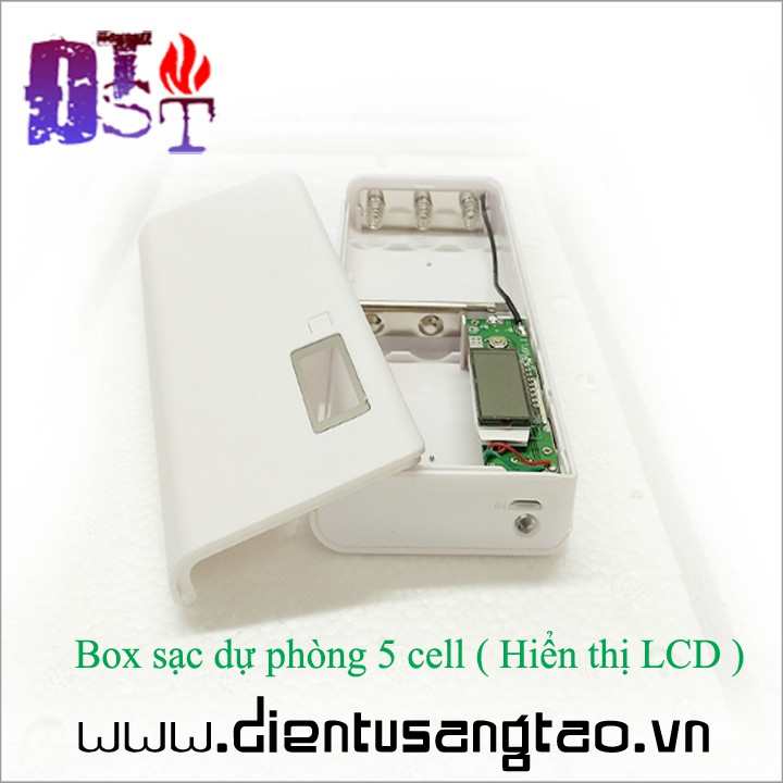 ✅ [RẺ NHẤT VIỆT NAM]Box sạc dự phòng 5 cell hiển thị LCD