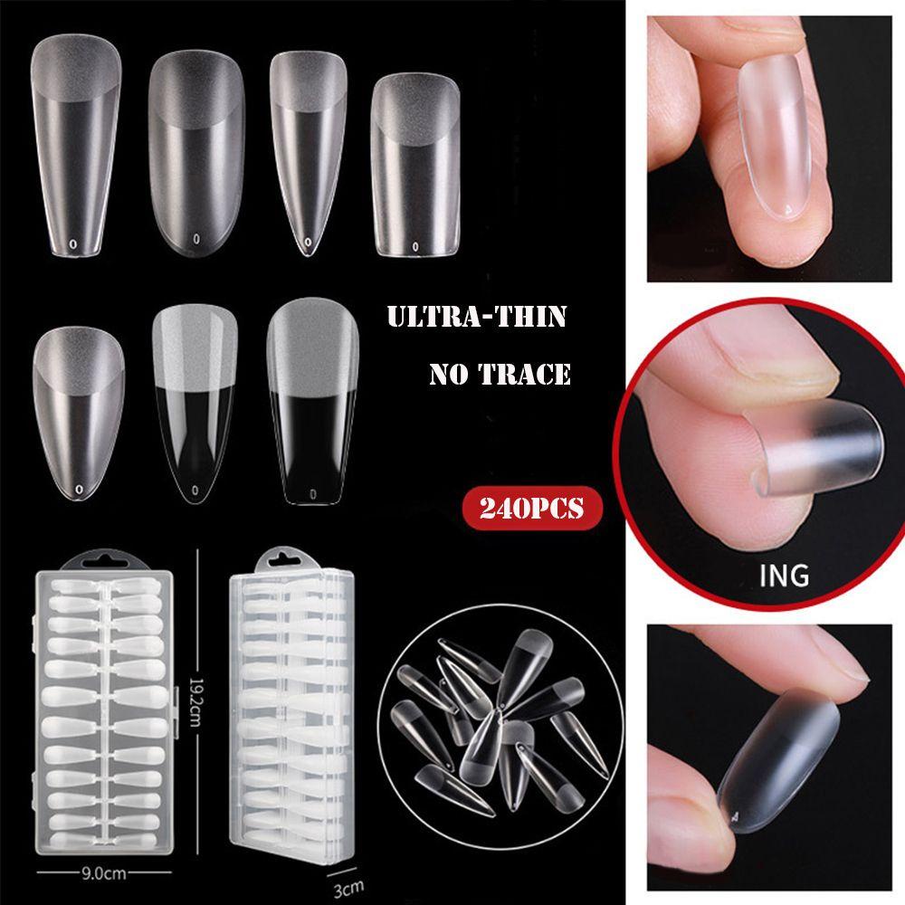 Bộ 240 Móng Tay Giả Hình Viên Thuốc Dùng Trang Trí