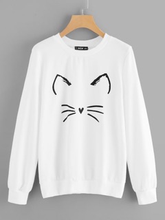 Áo nỉ UNISEX HÌNH MÈO
