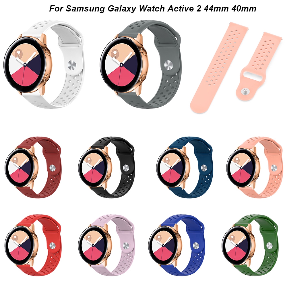 Dây Đeo Silicon 20mm Cho Đồng Hồ Thông Minh Samsung Galaxy Active 2 44mm thumbnail