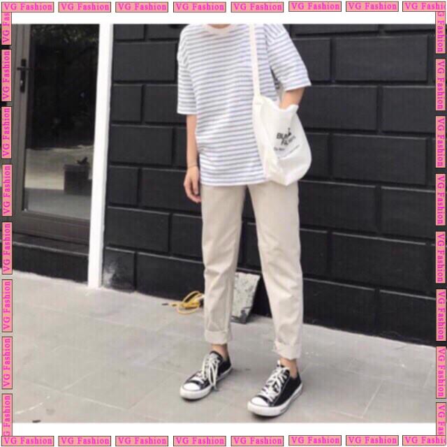 [HÀNG HOT] Quần Kaki Nữ 🌺 [HÀNG CAO CẤP] 🌺 Quần Nữ Sắn Ống-Unisex Nam Nữ-Chất Liệu Kaki Mềm- Co Dãn  Mã TT04 | BigBuy360 - bigbuy360.vn