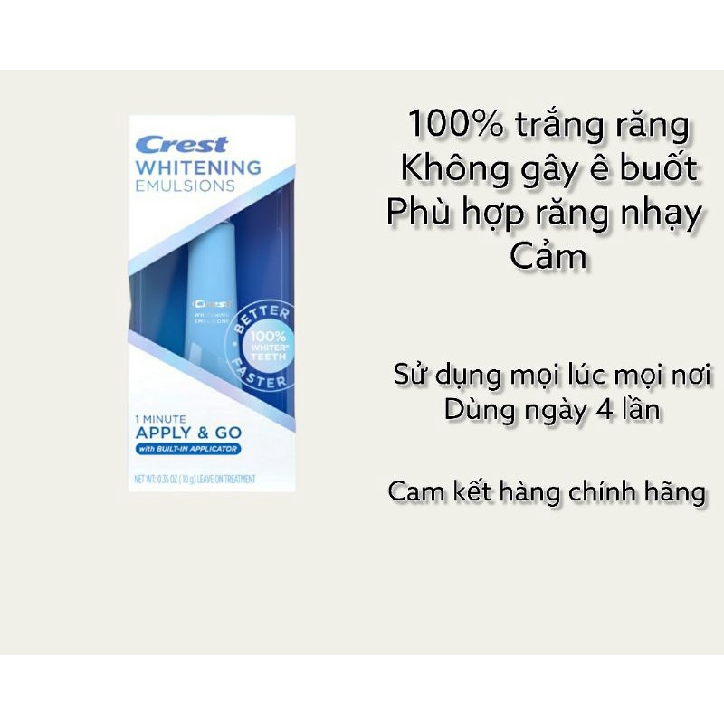 [Auth_ bill air] Mẫu mới Gel làm trắng răng crest