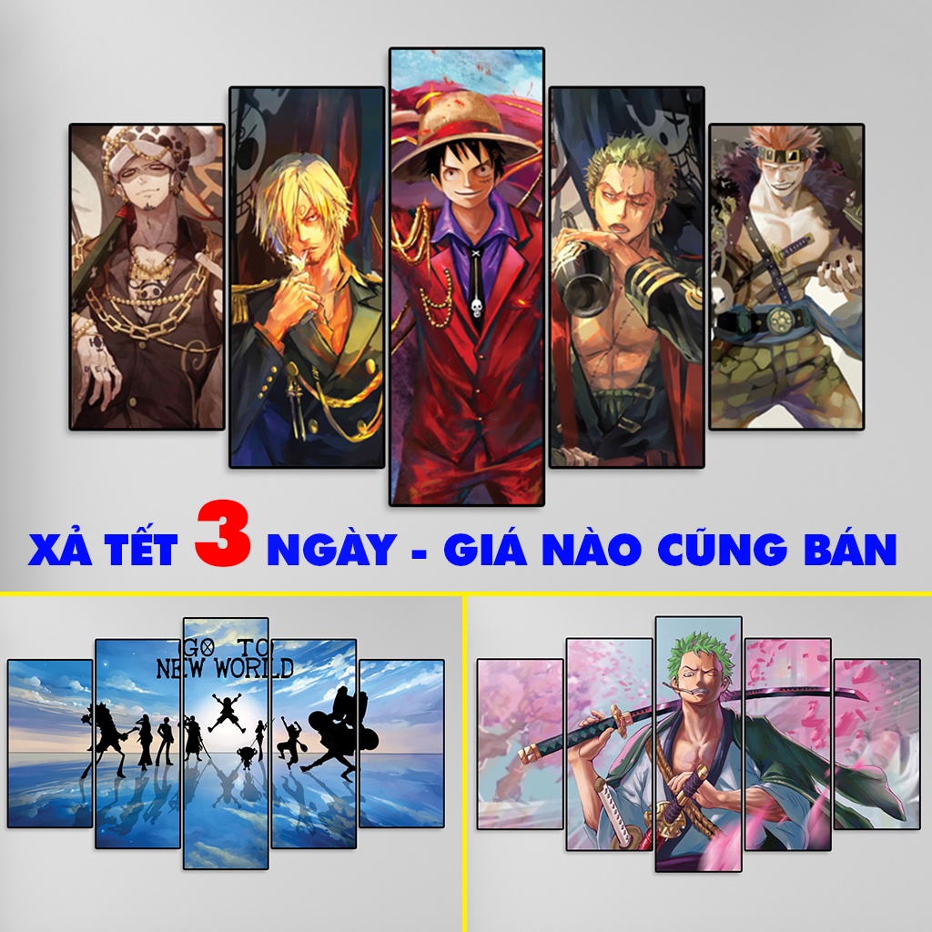 Tranh One Piece Treo Tường, Đảo Hải Tặc, Luffy, Zoro, Tranh anime cỡ lớn | 3H