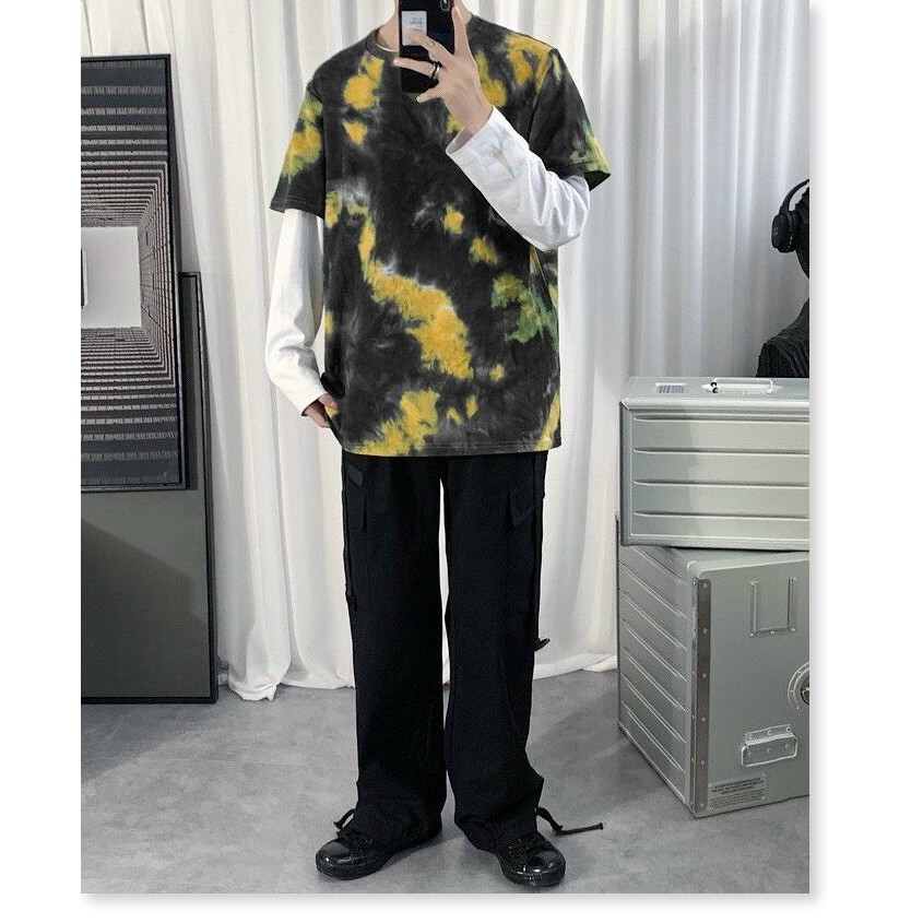 [FREE SHIP TOÀN QUỐC] ÁO THUN UNISEX NAM NỮ FORM RỘNG CÁ TÍNH PHỐI MÀU LOANG CỰC HOT THỂ HIỆN CÁ TÍNH