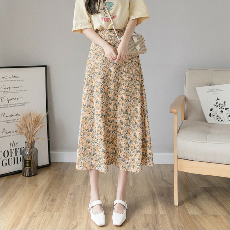 Chân váy hoa nhí, chân váy vintage ♥️ Chân váy ulzzang phong cách Hàn Quốc, dễ thương - NhimShop CV18