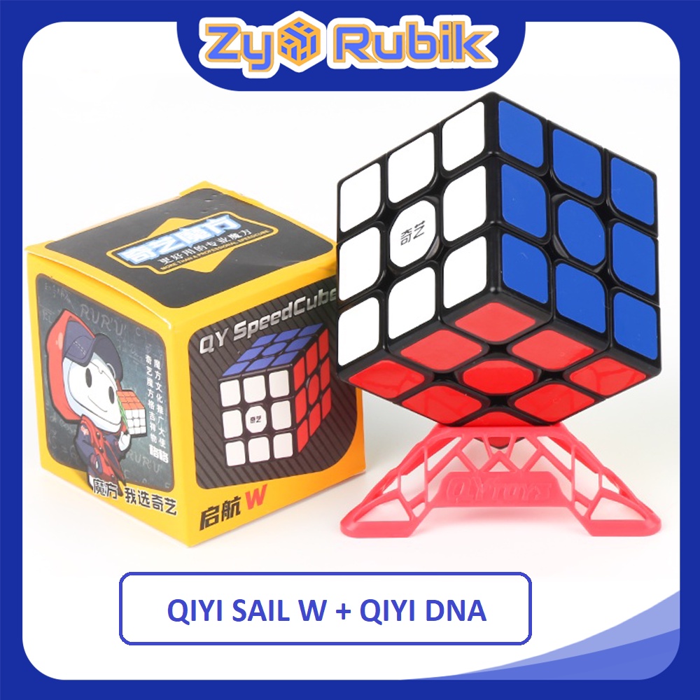 Rubik 3x3 Combo Qiyi Sail W + Đế QiYi DNA ( Full màu ) - ZyO Rubik