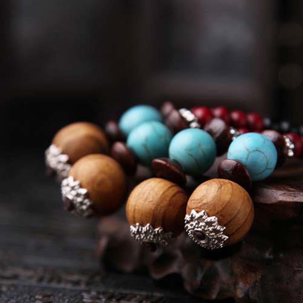 Dây Treo Trang Trí Xe Hơi / Gương Chiếu Hậu Bằng Gỗ Đào Khắc Chữ Happy Buddha