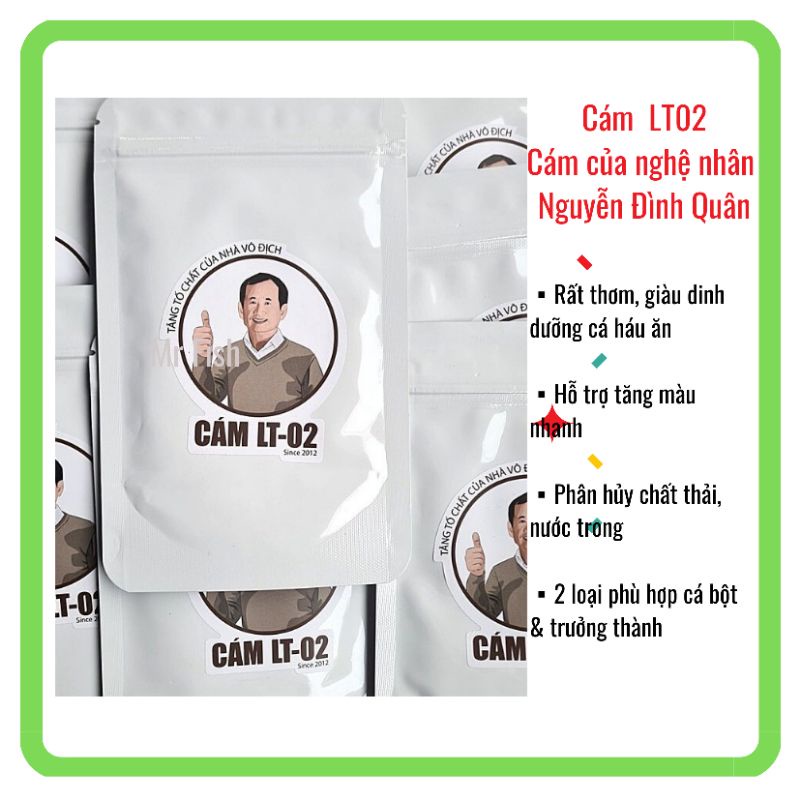 Cám LT 02 nguyên seal 50g- Giàu dinh dưỡng cho cá bột, cá trưởng thành- Betta, Guppy và cá cảnh-Mr Fish