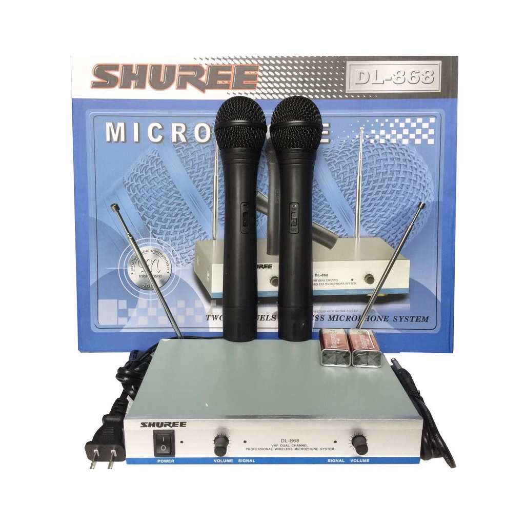 Micro không dây Shure DL 868 Thiết bị âm thanh giá rẻ đáng dùng hiện nay cải thiện giọng hát chống hú rít tốt
