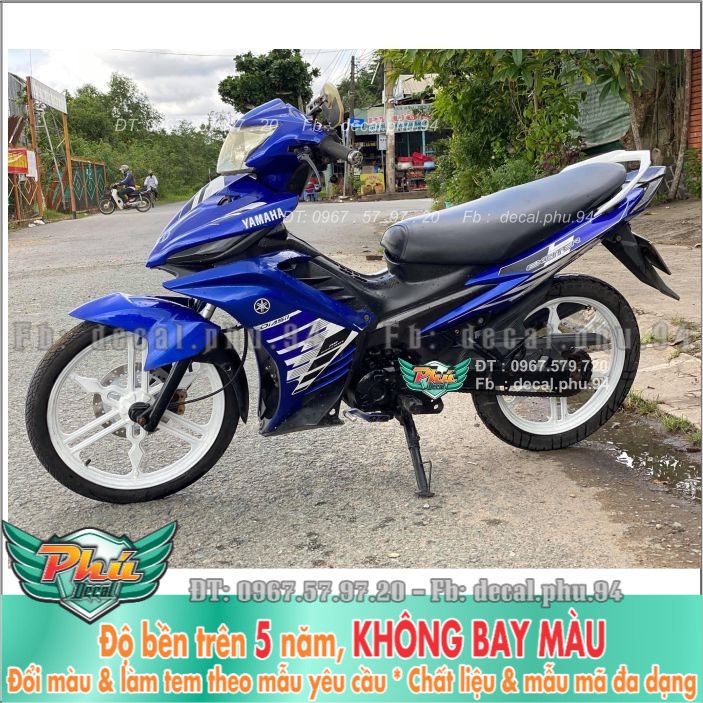 Tem rời Exciter 135 Xanh Trắng đen (X) -1