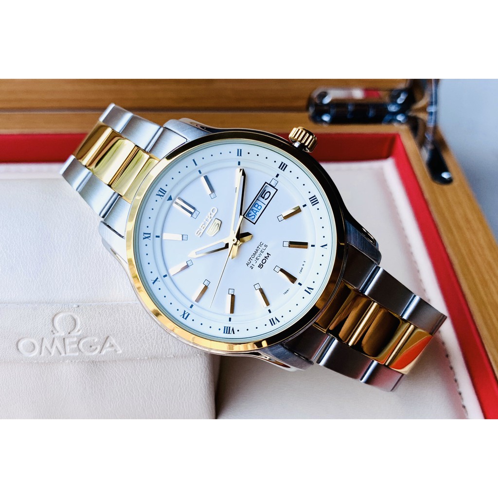 Đồng hồ nam chính hãng dây demi SEIKO AUTOMATIC #SNKP14J1 máy tự động