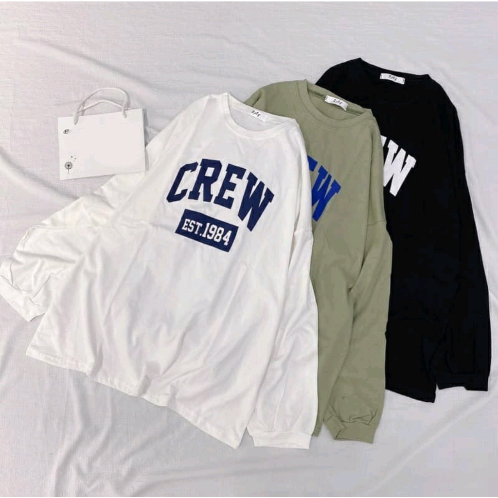 🍓Áo thun nữ dài tay Crew hot trend 🍒Áo thu đông ulzzang