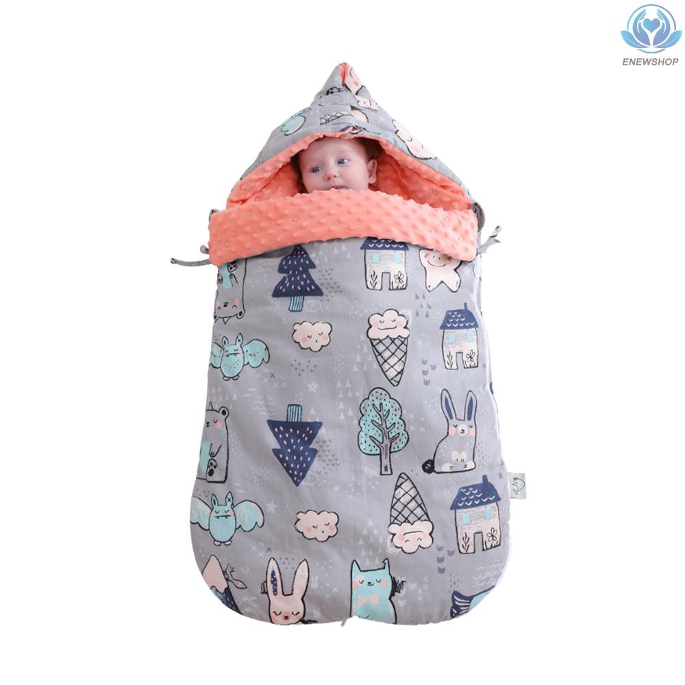 ♥♥enew~Baby Wrap Swaddle Blanket Cotton Hooded Sleeping Bag Sleep Sack Stroller Blanket For Newborn Infant Toddler Orange