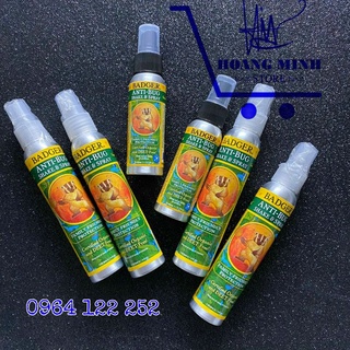 🇺🇸 chai 118ml xịt chống muỗi & côn trùng cắn badger anti-bug 🇺🇸