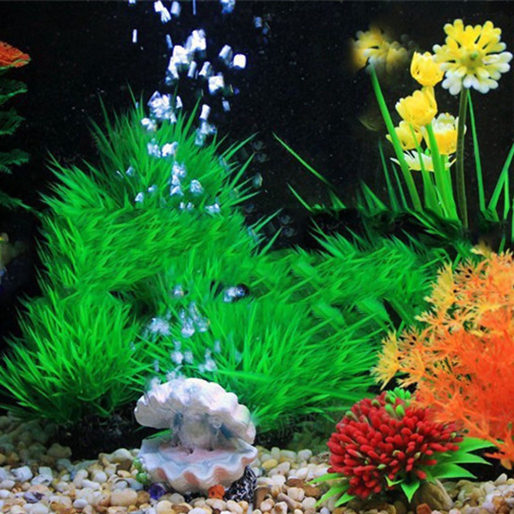 Đồ chơi san hô/ vỏ sò thổi bong bóng bơm oxy trang trí bể cá