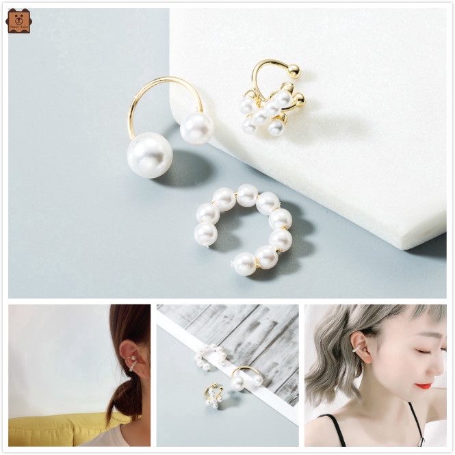 Set 3 khuyên tai ngọc trai nhân tạo thời trang