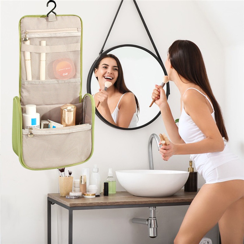 Túi đựng mỹ phẩm đồ du lịch đa năng có móc treo