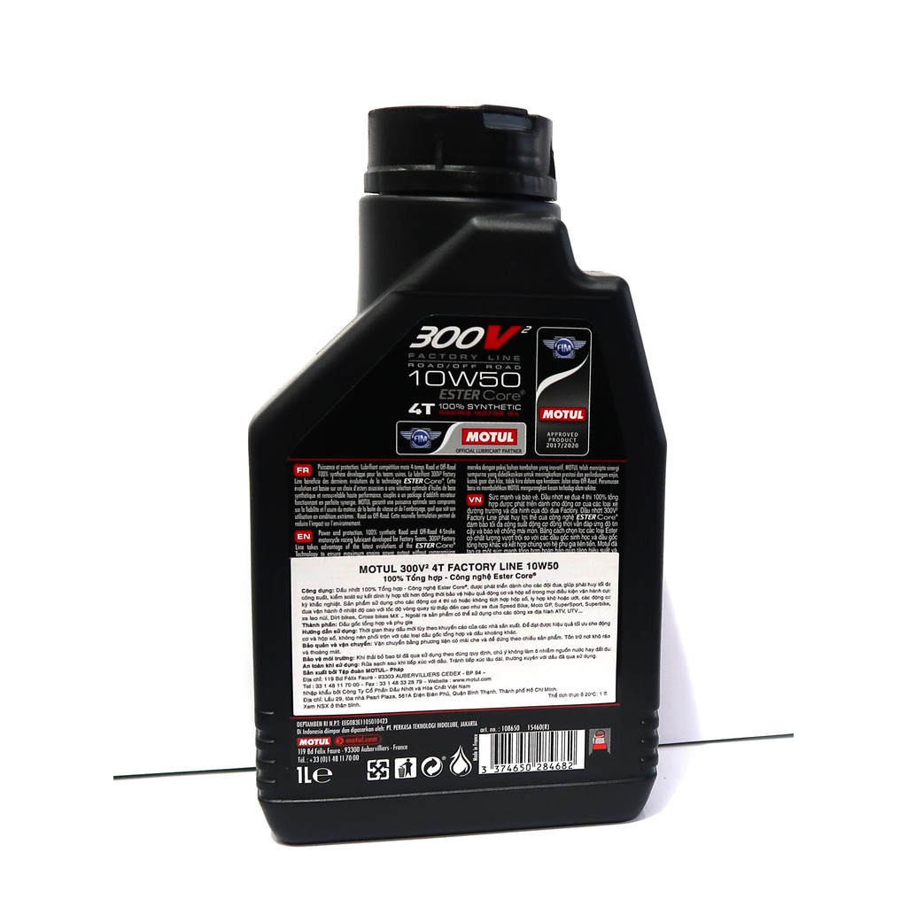 Nhớt Motul 300V2 10W50 Cao Cấp Nhập Khẩu Pháp Cho Xe Số Và Côn Tay