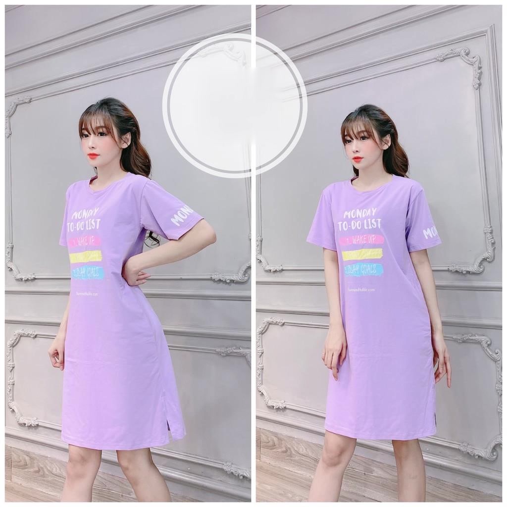 Váy Suông Tay Ngắn Form Rộng Chất Mềm Mát Dáng Dài In Hình Họa Tiết Đẹp Hot Trend  TTDS0388