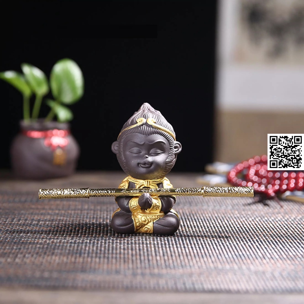 Mô hình gậy như ý hợp kim không rỉ vàng rồng khắc chữ kim côn bổng Tây du ký 1427