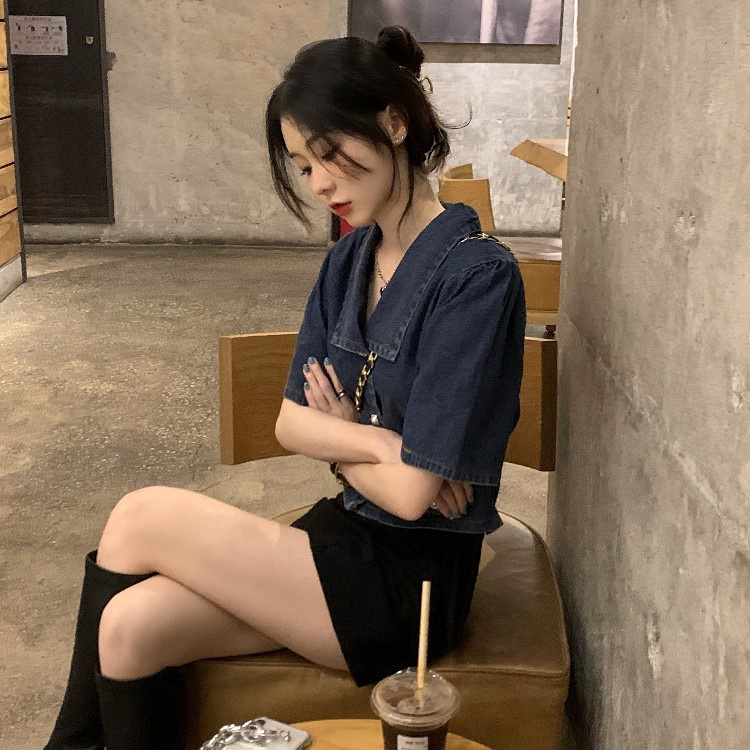 May29th.shop Áo bò denim tay lỡ siêu phong cách