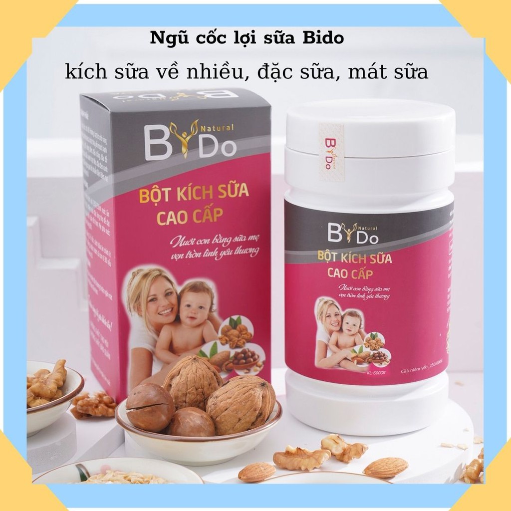 Ngũ cốc lợi sữa Bido ⚡𝐅𝐑𝐄𝐄 𝐒𝐇𝐈𝐏⚡ 600 gram, sữa về nhiều sau 3-5 ngày, đặc sữa, mát sữa, con tăng cân đều, hạn chế ốm vặt