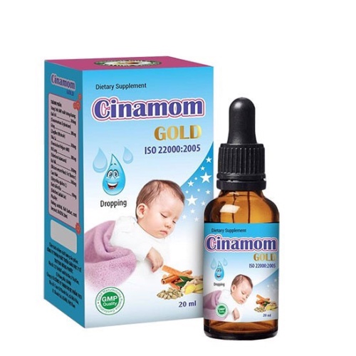 CINAMOM GOLD Thảo dược tự nhiên giúp trẻ hết nôn trớ, khò khè, ngủ ngon giấc, Hỗ trợ giảm nôn trớ do khó tiêu_Chính hãng