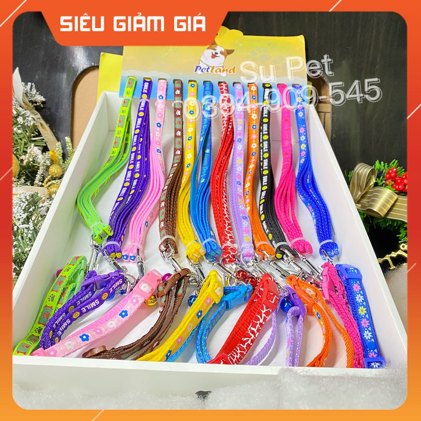 Combo vòng cổ có chuông + dây dắt cho mèo hoặc thú cưng giá rẻ