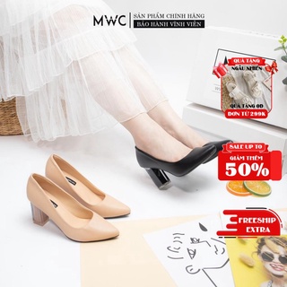 Giày Cao Gót MWC Gót Thủy Tinh 7CM Mũi Nhọn NUCG- 3684