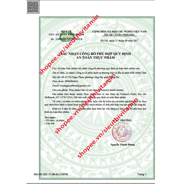 [CHÍNH HÃNG] Vitamin tổng hợp cho phụ nữ 1 viên/ngày Women’s One Daily Puritan’s Pride 100 viên | BigBuy360 - bigbuy360.vn