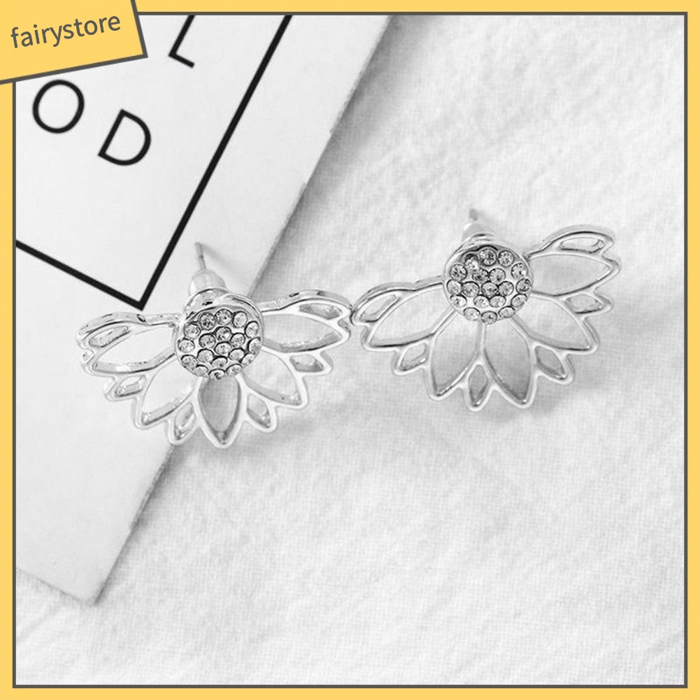 Bông Tai Đính Đá Lấp Lánh Thời Trang Cho Nữ