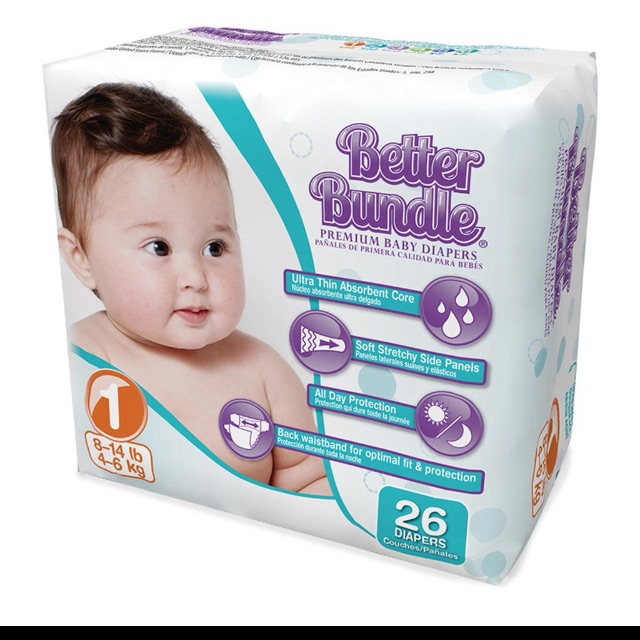 8 bịch tã dán betterbunder Newborn 26