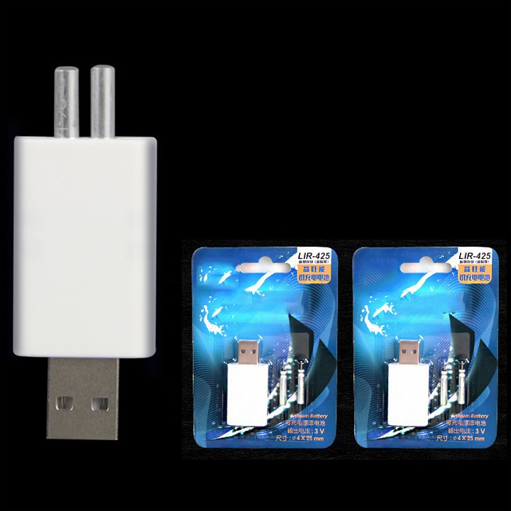 Sạc Pin Phao Câu Đài Cắm USB Tặng Kèm 2 Pin Câu Đài CR-425 PC-2 - SANAMI FISHING