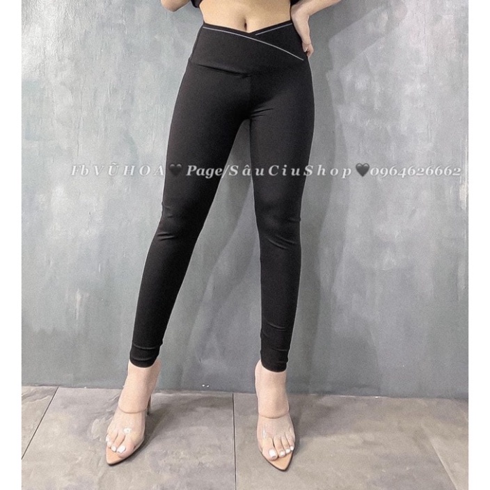 Quần legging nữ CẠP CHÉO, nâng mông, gen bung siêu tôn dáng | BigBuy360 - bigbuy360.vn