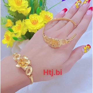 vòng tay nữ hoa mai mạ vàng màu 24 xinh xắn cực sang trọng htj