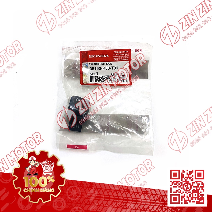 Công Tắc Tắt Máy Tạm Thời, Nút Idling Stop Xe AirBlade 125 2016, AB 2017 2018 2019, Vario 125 2017, BeAT 35190-K50-T01