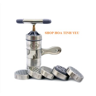 Khuôn Máy Ép Làm Bún Tươi, Mỳ Sợi, Mì Nui Mini 5 Đầu Cắt Inox Cho Nhà Bếp Gia Đình