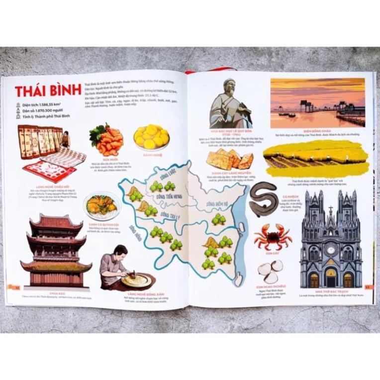 Sách - Đất nước gấm hoa - Atlas Việt Nam (Kỉ niệm 65 năm NXB Kim Đồng)