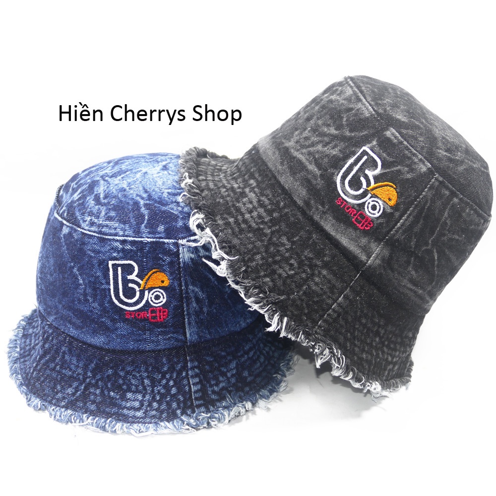 Nón tai bèo ,nón Jean bucket hàn quốc - Mũ vành Rin rách + 2 mặt cực chất thời trang nam nữ hot teen