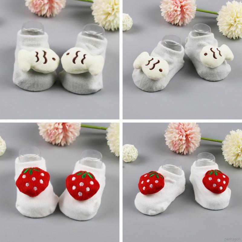 Tất cotton chống trượt in họa tiết hoạt hình dễ thương dành cho bé