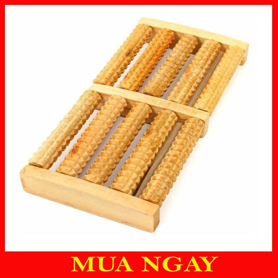 Massage chân bằng gỗ 5 hàng