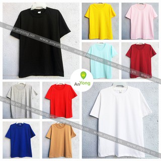  Áo thun trơn tay ngắn unisex 